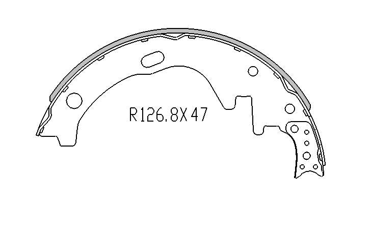 Nissan NAVARA BRAKE SHOES rear D21 Models 4x2  9/1985 to 10/1989 R1584