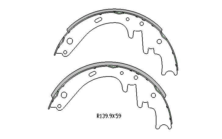 Ford F150 BRAKE SHOES rear 1997 to 2000 R1323
