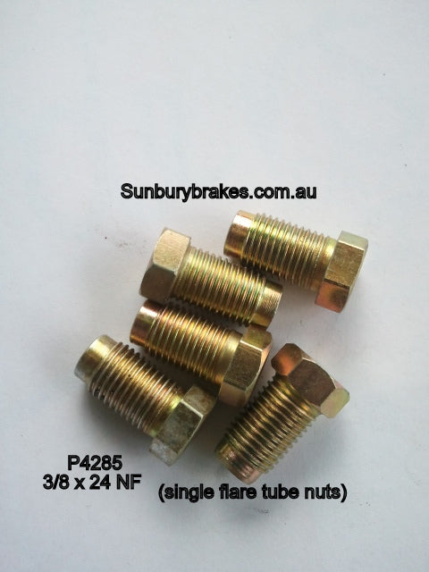 Brake Tube nuts 3/8 x 24NF LONG suit 3/16 Pipe x5    p4285