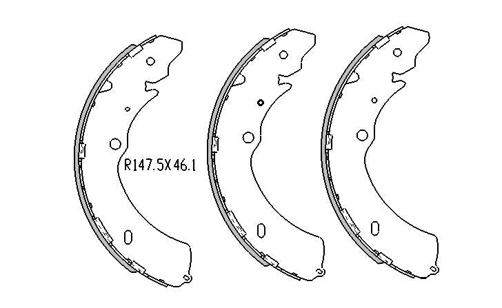 Holden RODEO BRAKE SHOES rear RA RB Models 11/2002 to 2007 295mm DRUM R1793