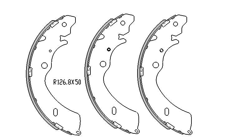 Holden RODEO BRAKE SHOES rear RA RB Models 11/2002 to 2007 254MM DRUM R2000