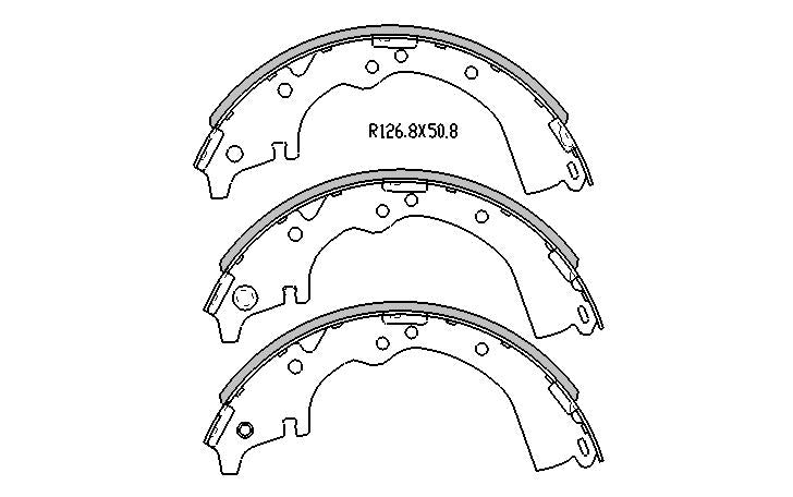 Toyota HILUX BRAKE SHOES rear YN57 , YN58 Models 1983 to 1988 R1492