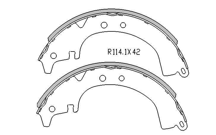 Toyota COROLLA BRAKE SHOES rear KE55 KE70 Models 1977 to 1995 228MM DRUMS R1356