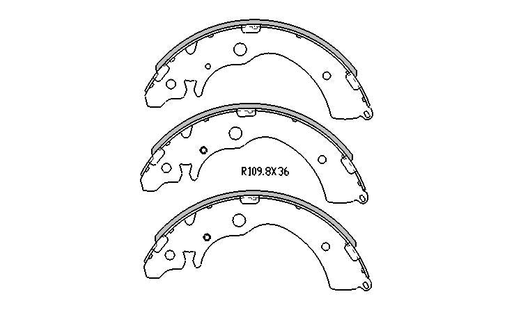 Suzuki JIMNY BRAKE SHOES rear 4x4 1999 Onwards R1999