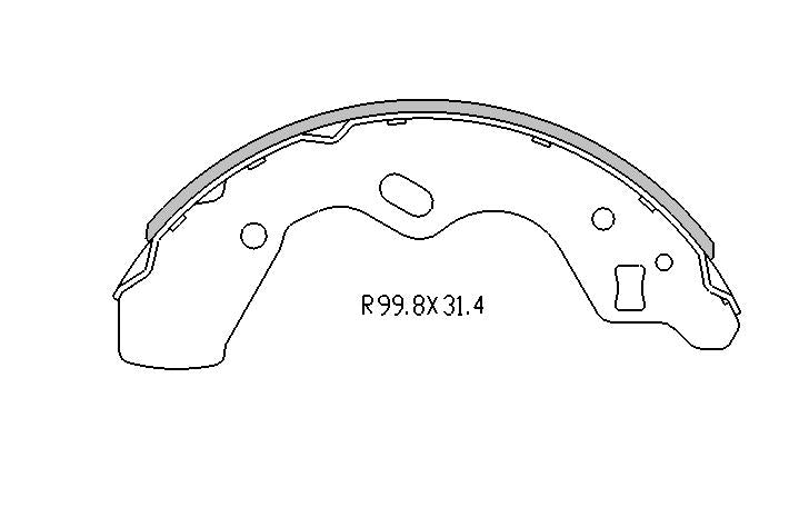 Mazda 121 BRAKE SHOES rear 121 Metro Models 1996 Onwards R1694