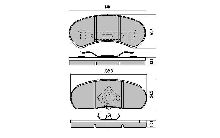 Ford Falcon BRAKE PADS 1970 to 1980 (PBR cast iron calipers) REAR db1046