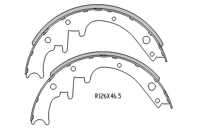 Ford Falcon BRAKE SHOES rear 1966 to 10/1975 N1271