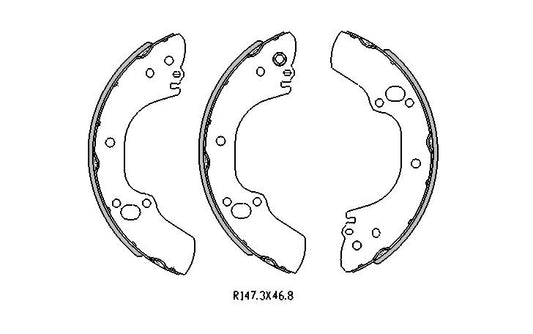 Holden RODEO BRAKE SHOES rear TF Models 11/1996 to 10/2002 295MM DRUM R1757