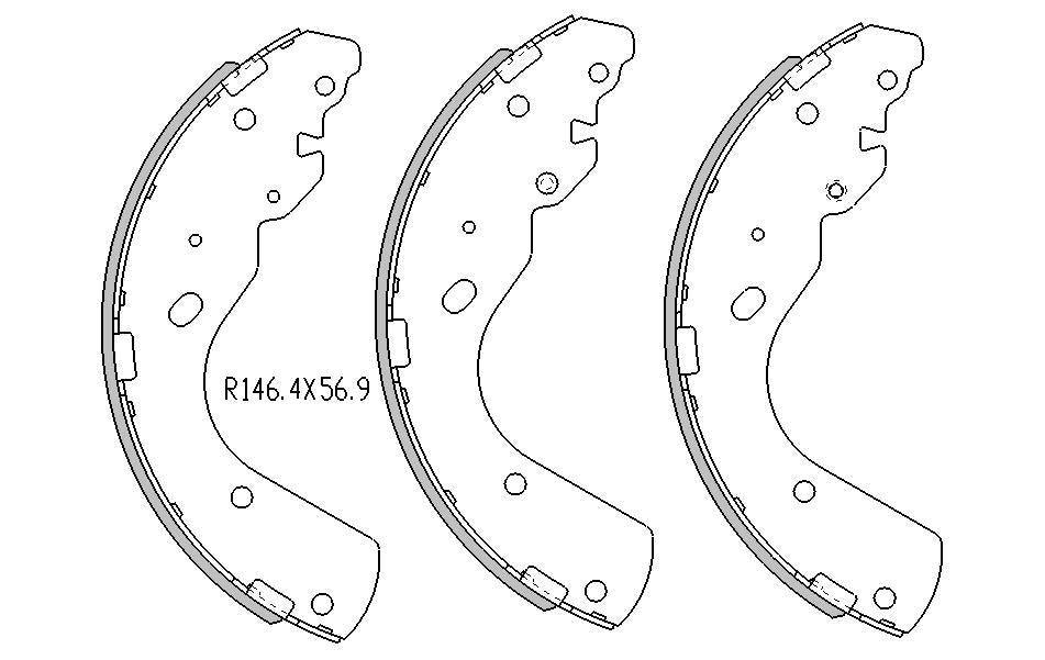 Mazda B2200 BRAKE SHOES rear 4x4 Models 1999 Onwards 295MM DRUM R1769