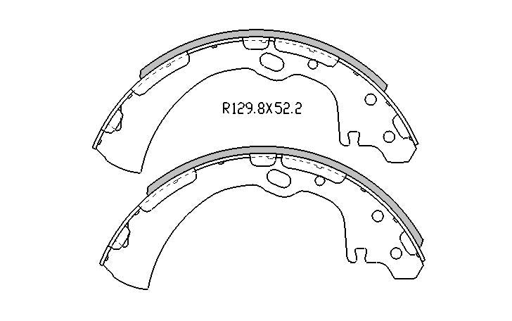 Nissan PATHFINDER BRAKE SHOES rear WD21 Models  9/1989 to 8/1995 260MM DRUM R1657