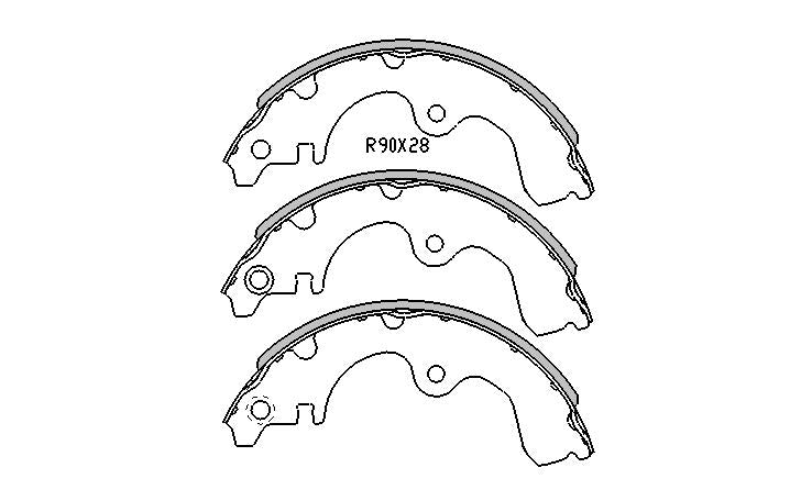 Toyota STARLET BRAKE SHOES rear EP91 Models 1996 Onwards R1731