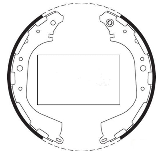 Nissan NAVARA BRAKE SHOES rear D22 Models 4x2 2/1997 to 2006 295MM DRUM  R1726