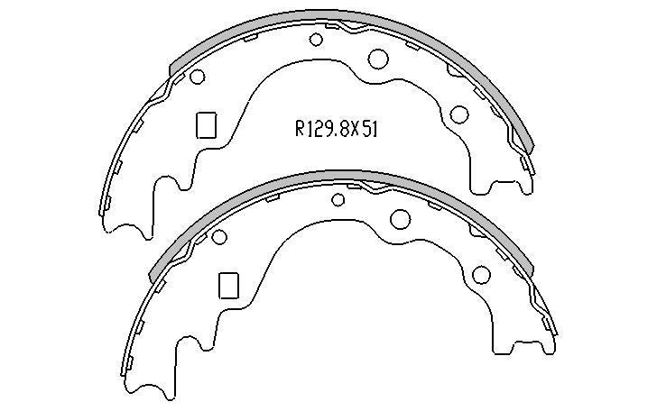 Mazda B Series  BRAKE SHOES rear Models 1984 to 1993 R1587