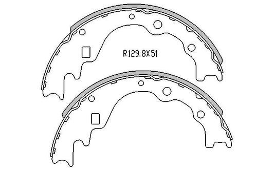 Mazda B Series  BRAKE SHOES rear Models 1984 to 1993 R1587