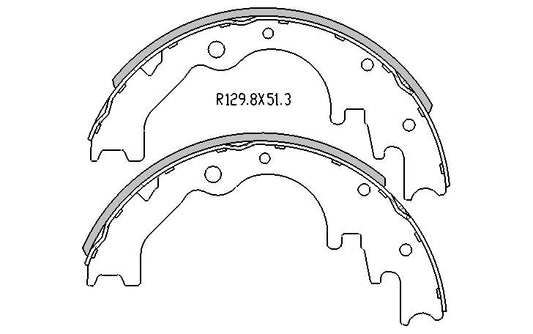 Ford COURIER BRAKE SHOES rear 4x2 & 4x4 Models 1993 to 10/1998 R1665