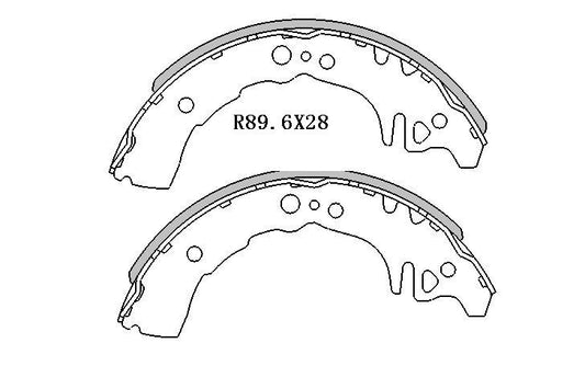 Toyota ECHO BRAKE SHOES rear 1999 to 2006 R1772