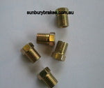 Brake Tube nuts 7/16" x 24NF SHORT suit 1/4" Pipe x5    p2577