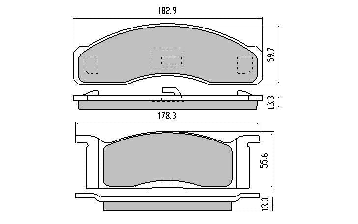 Ford Falcon BRAKE PADS 1969 to 1970 (KELSEY HAYES) front  RDB776