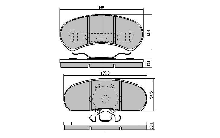 Ford Falcon BRAKE PADS 1970 to 1980 (PBR cast iron calipers) front  db1045