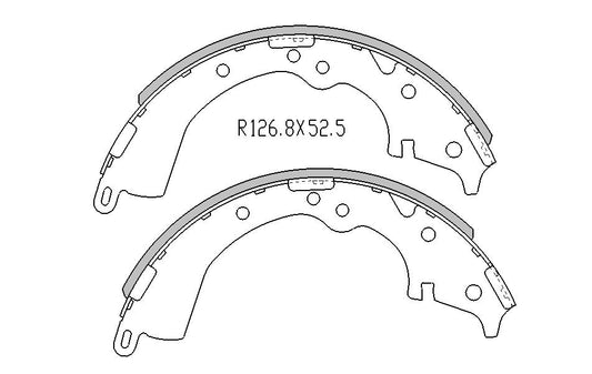 Toyota HILUX BRAKE SHOES rear TGN  KUN Models 4/2005 On 254MM DRUM R1998